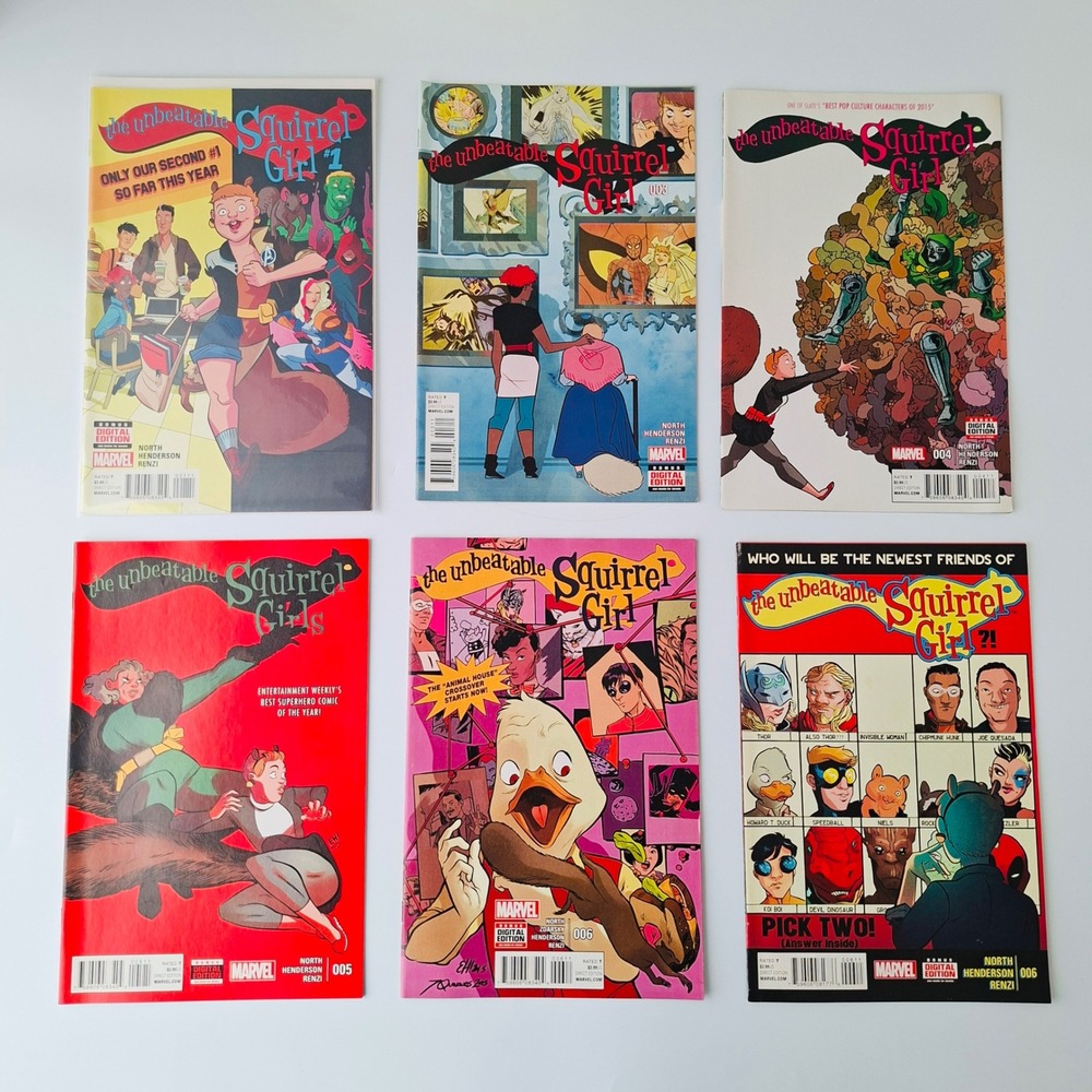 Unbeatable Squirrel Girl Marvel Comic Lot 14 Issues 1 3-8 10-12 16 19 North